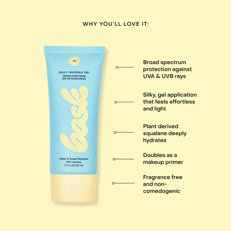 BASK - DAILY INVISIBLE GEL SPF 40 SUNSCREEN