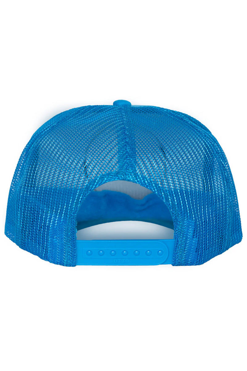 FRIDAY FEELIN - BOAT BABE TRUCKER HAT BLUE