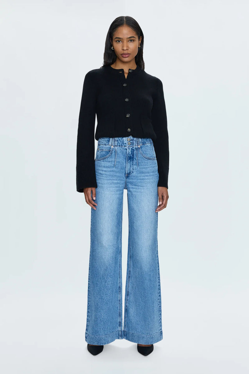 PISTOLA - LANA DOUBLE BUTTON HIGH RISE ULTRA WIDE LEG JEAN