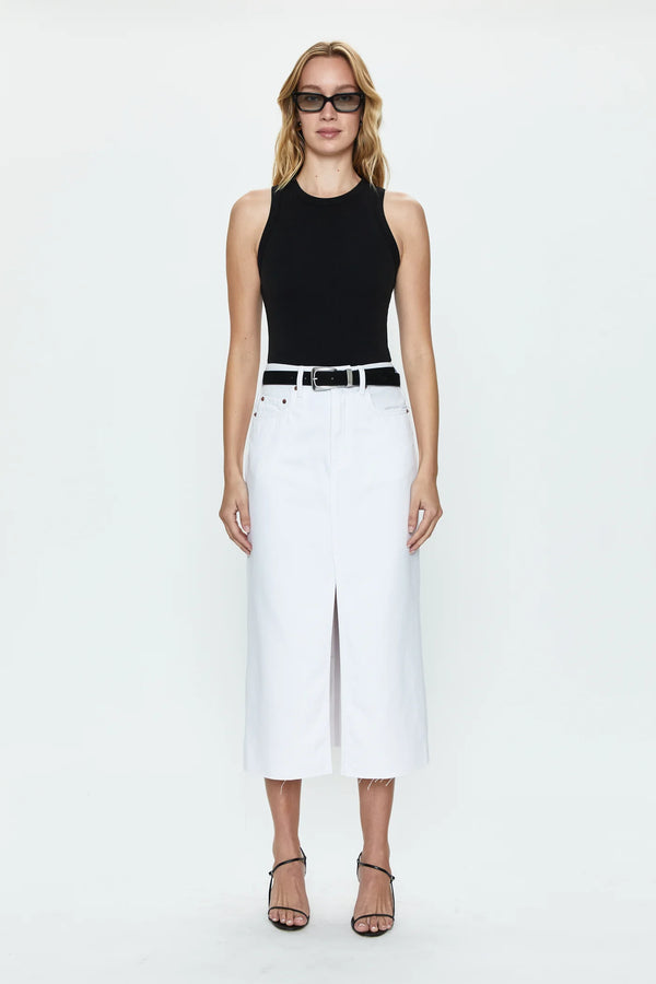 PISTOLA - ALICE MIDI SKIRT WHITE