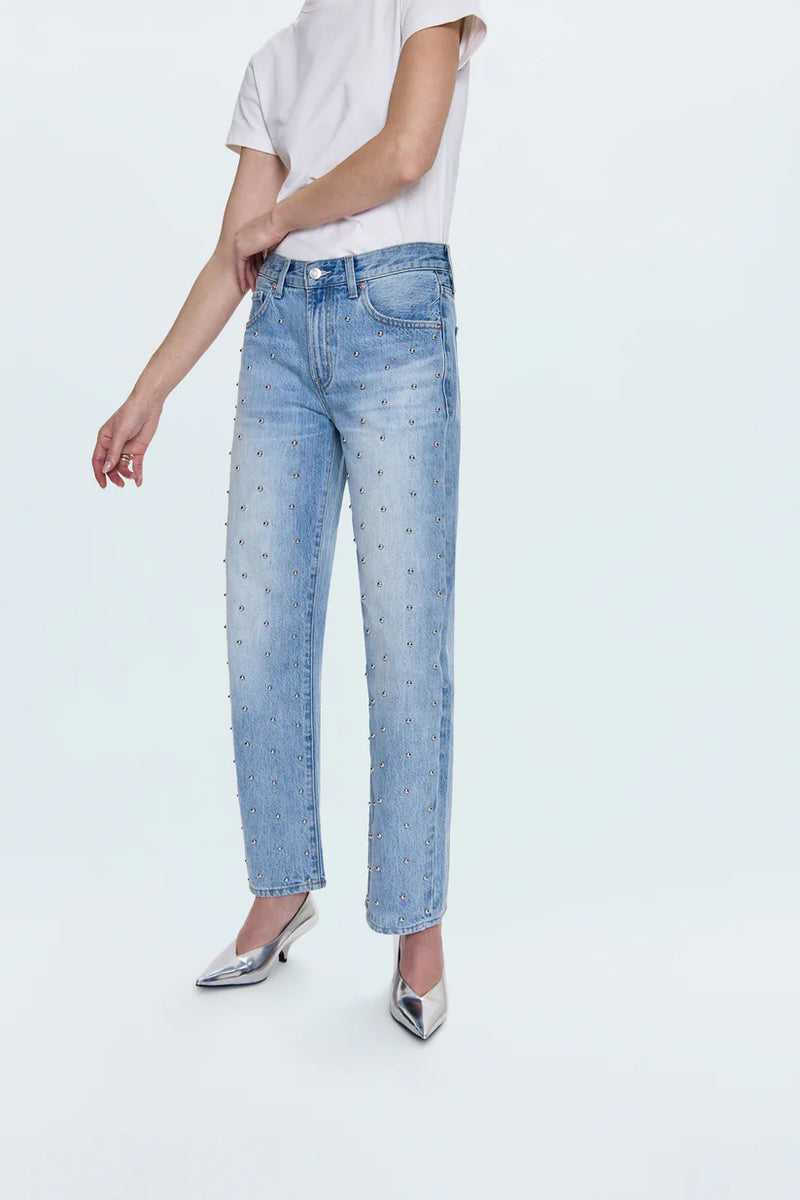 PISTOLA - LEXI MID RISE BOWED STRAIGHT JEAN ARIES
