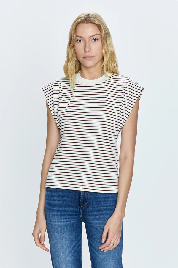 PISTOLA - MARINA TEE CHESTNUT STRIPE