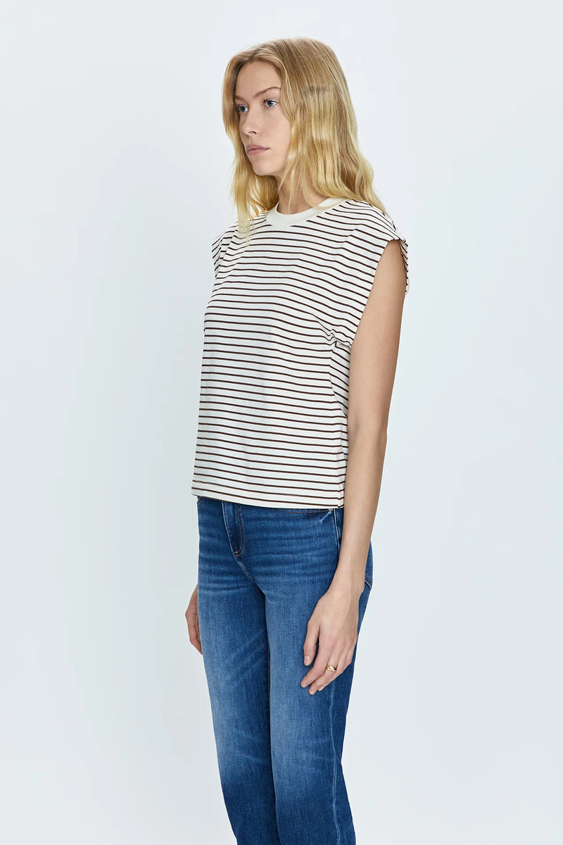 PISTOLA - MARINA TEE CHESTNUT STRIPE