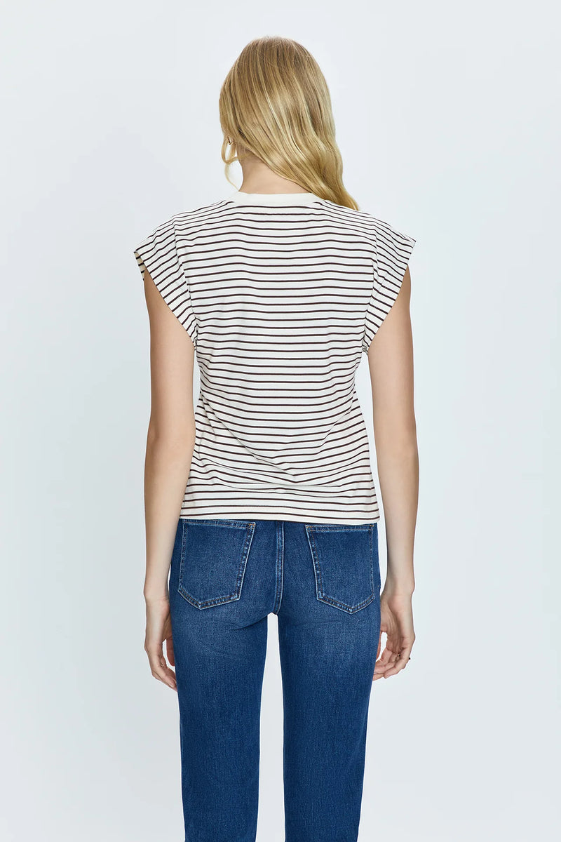 PISTOLA - MARINA TEE CHESTNUT STRIPE