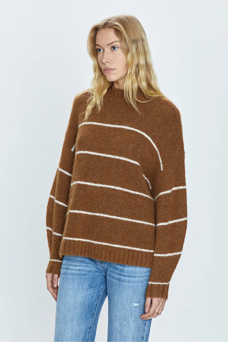 PISTOLA - CARLEN SWEATER CARAMEL STRIPE