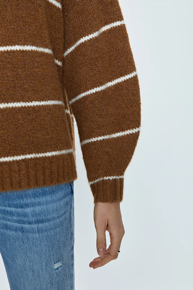 PISTOLA - CARLEN SWEATER CARAMEL STRIPE