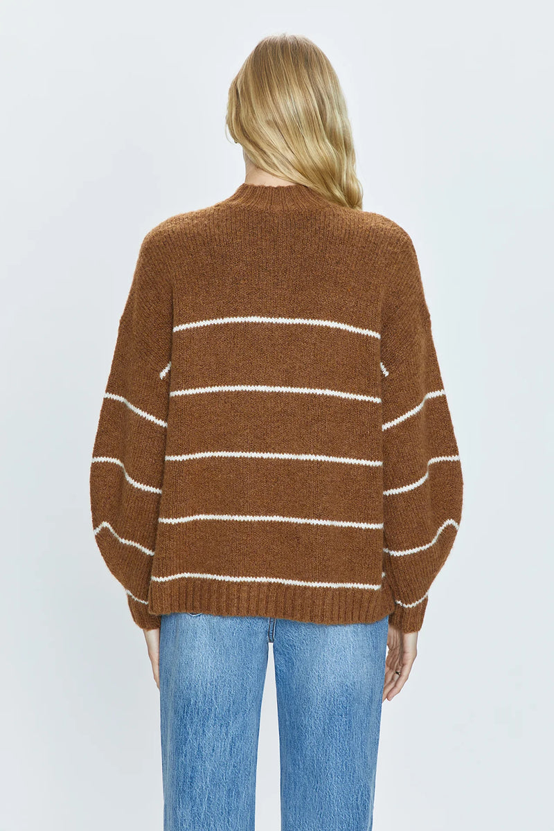 PISTOLA - CARLEN SWEATER CARAMEL STRIPE