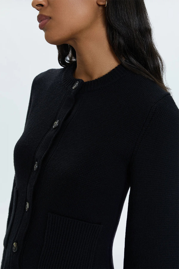 PISTOLA - DANI CINCHED WAIST CARDIGAN NOIR