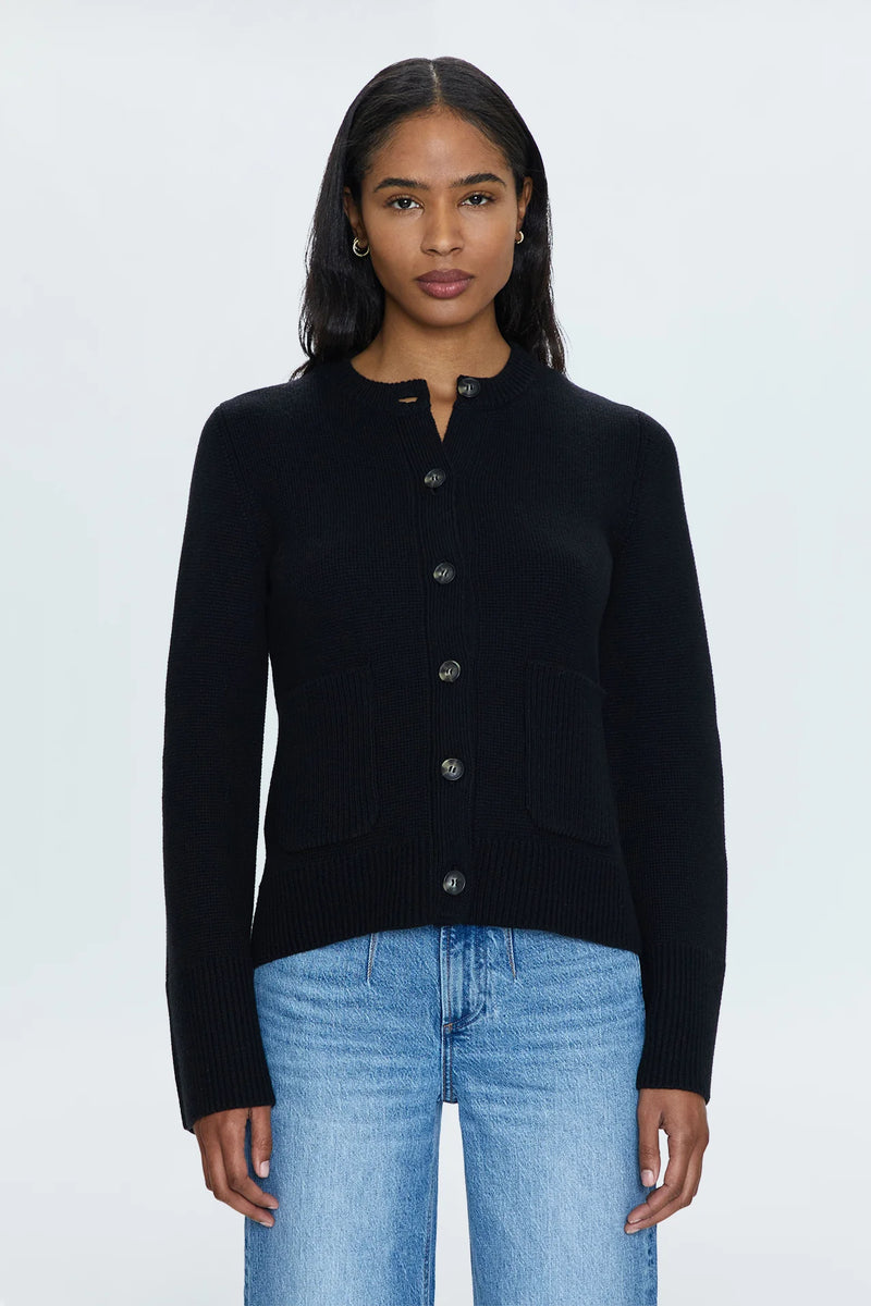 PISTOLA - DANI CINCHED WAIST CARDIGAN NOIR