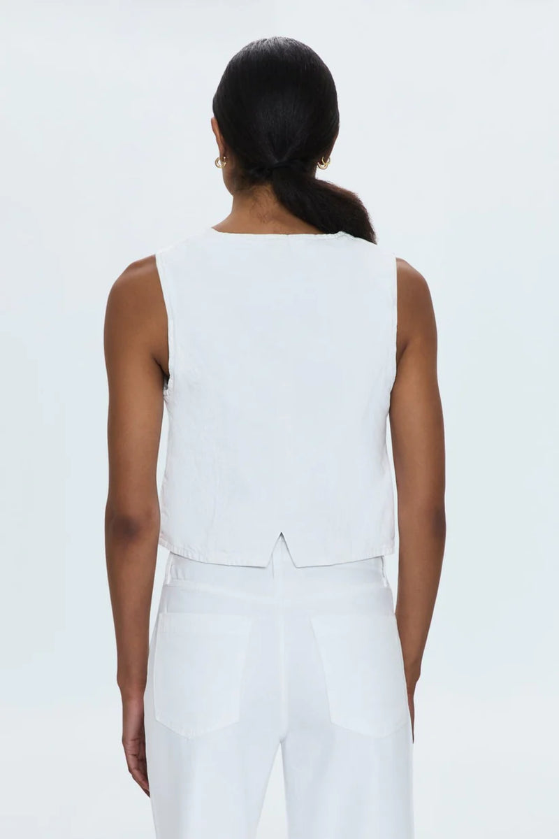 PISTOLA - VERO DENIM VEST WHITE