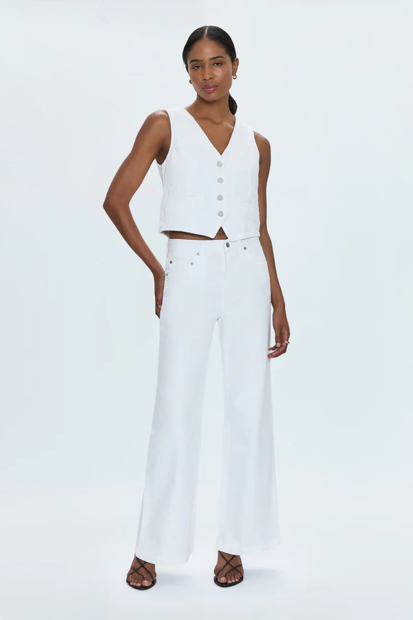 PISTOLA - VERO DENIM VEST WHITE