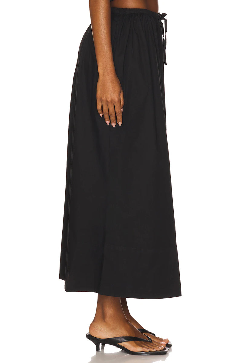PISTOLA - NOELLE POPLIN MAXI SKIRT NOIR