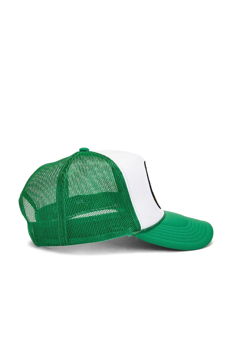 FRIDAY FEELIN - PUA HANA SURF CO TRUCKER HAT SPLIT GREEN