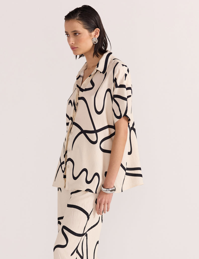 STAPLE THE LABEL - ZENITH RESORT SHIRT ABSTRACT