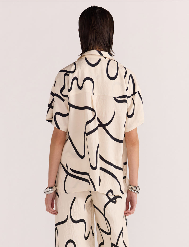 STAPLE THE LABEL - ZENITH RESORT SHIRT ABSTRACT