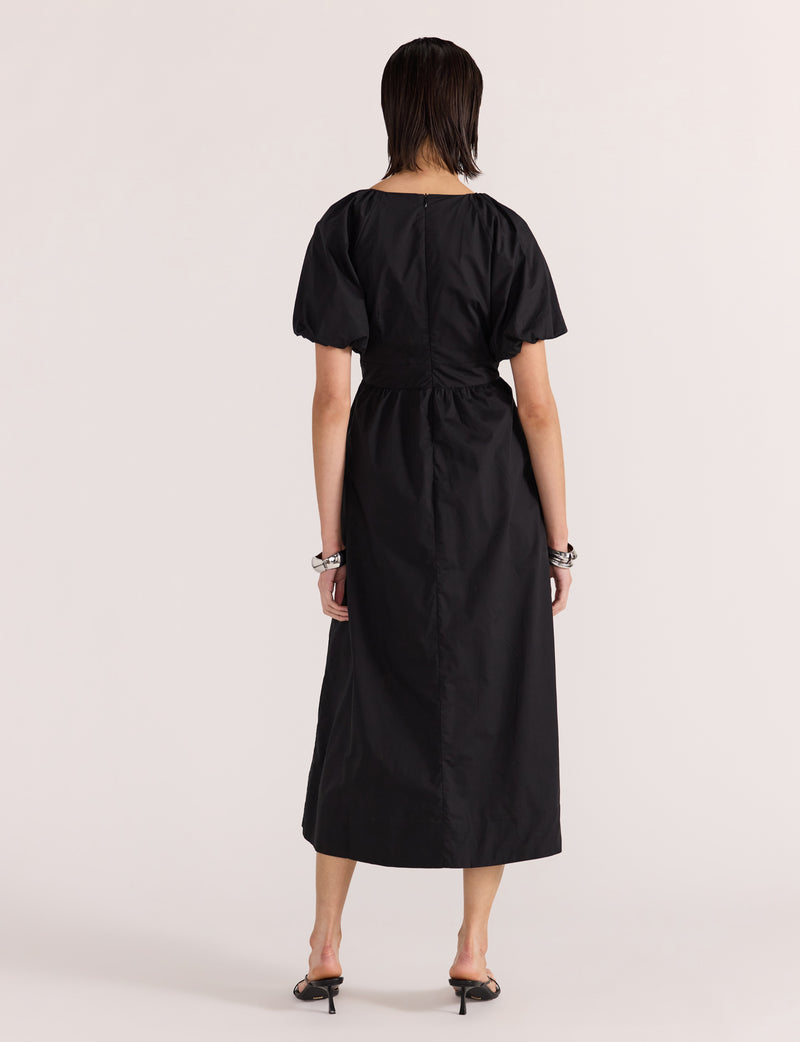 STAPLE THE LABEL - ILANA TWIST FRONT DRESS BLACK