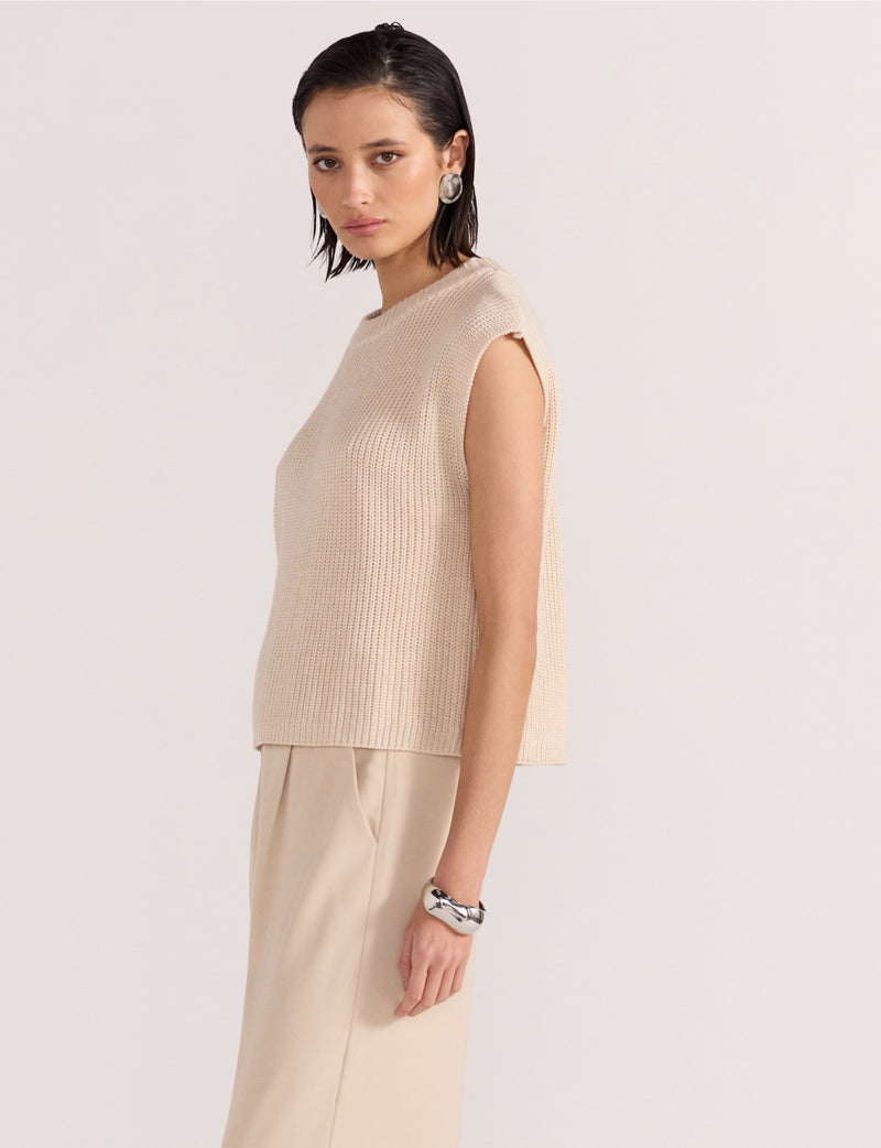 STAPLE THE LABEL - HAYDEN WIDE LEG PANT BEIGE