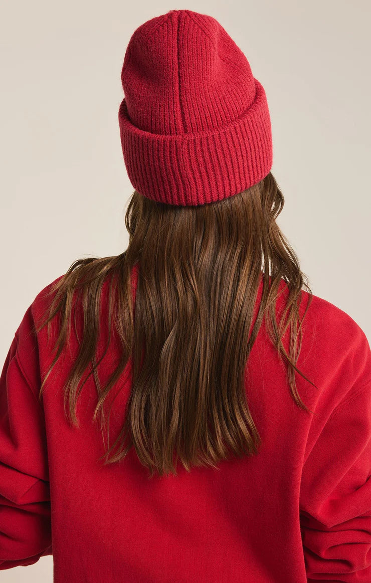 Z SUPPLY - SNOW CAP BEANIE HAUTE RED