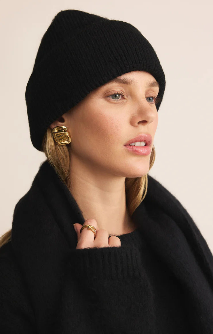 Z SUPPLY - GLACIER LUXE BEANIE BLACK