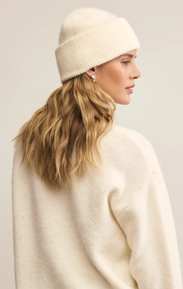 Z SUPPLY - GLACIER LUXE BEANIE WARM WHITE