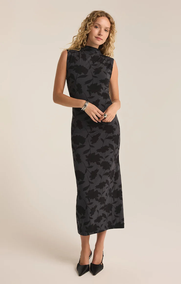 Z SUPPLY - TATUM SHADOW FLORAL MIDI DRESS