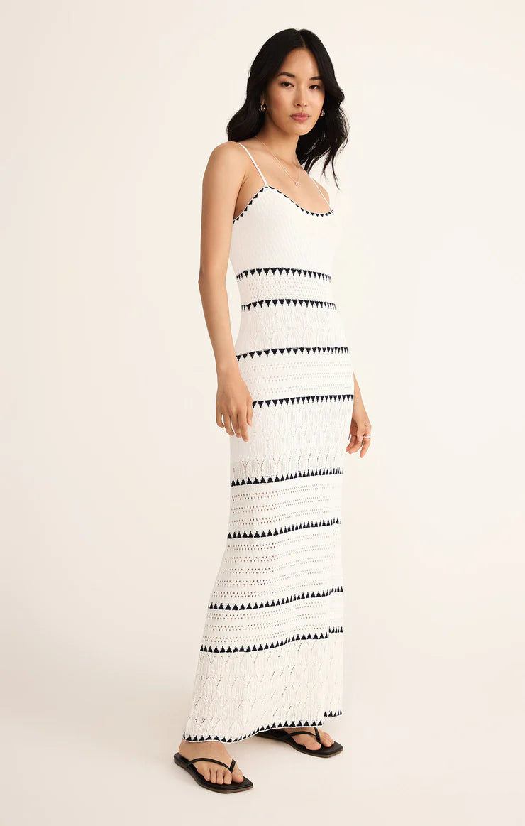 Z SUPPLY - CATAMARAN STRIPED MAXI DRESS WHITE