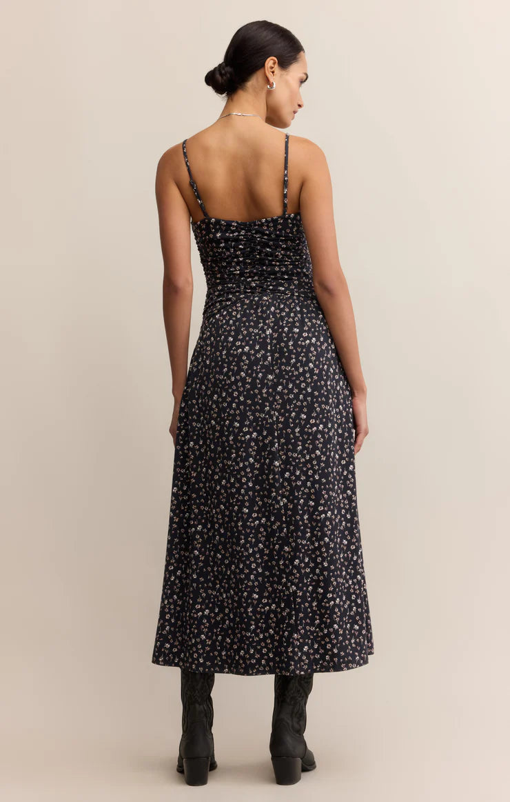Z SUPPLY - GEORGINA DITSY FLORAL DRESS BLACK