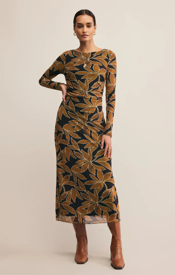 Z SUPPLY - SPELLBOUND MESH MIDI DRESS COCONUT