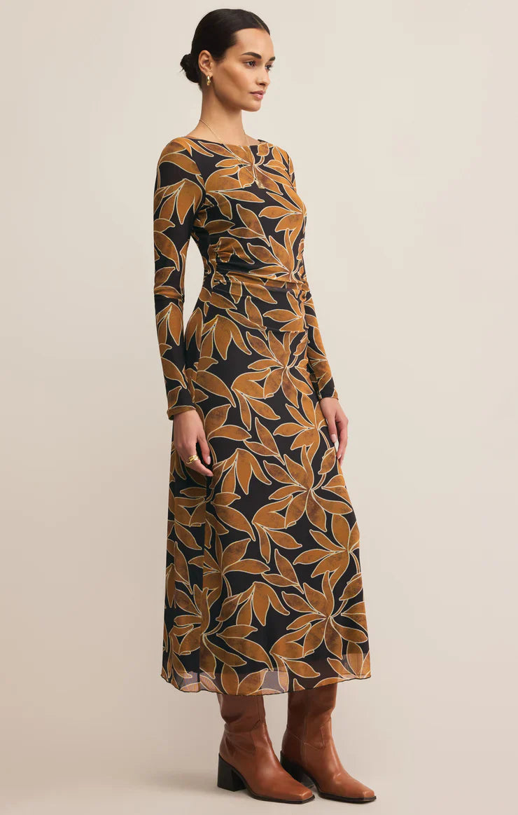 Z SUPPLY - SPELLBOUND MESH MIDI DRESS COCONUT