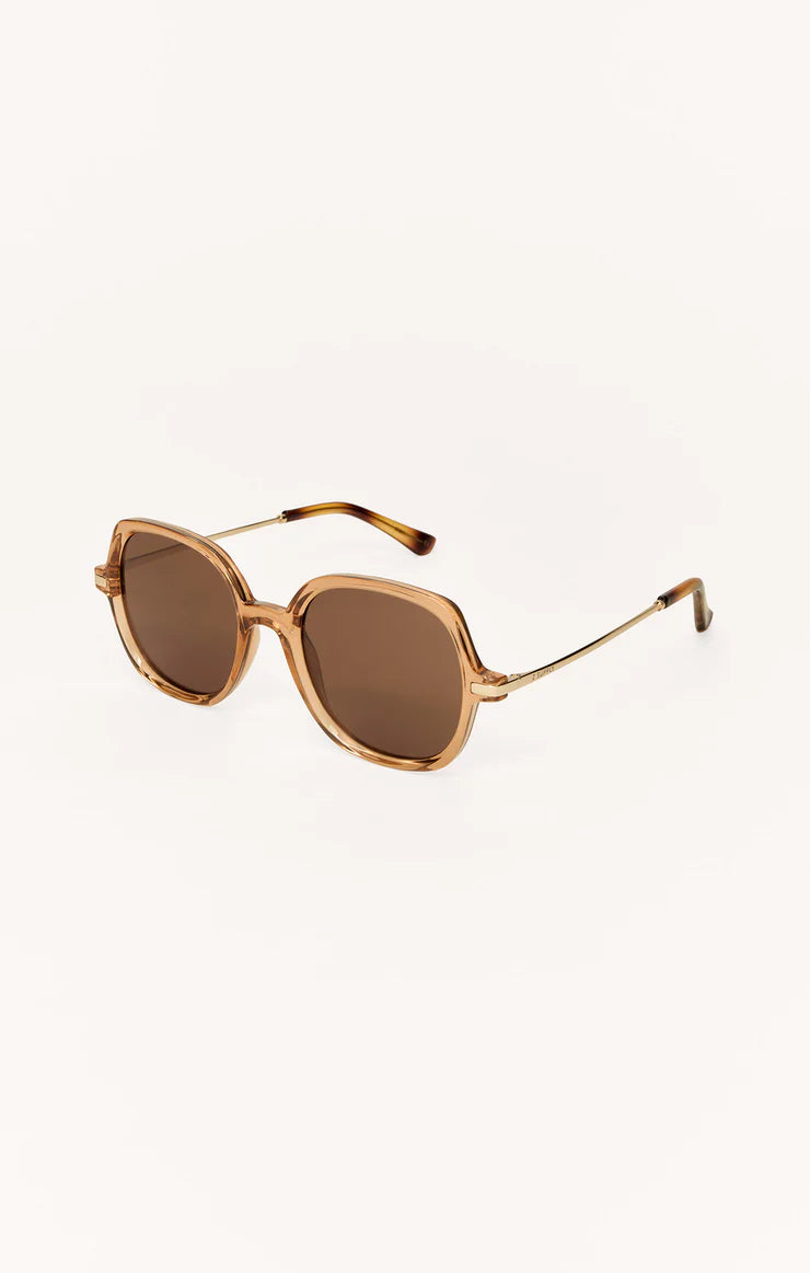 Z SUPPLY - ECLIPSE POLARIZED SUNGLASSES GINGER BROWN