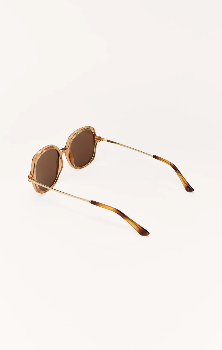 Z SUPPLY - ECLIPSE POLARIZED SUNGLASSES GINGER BROWN