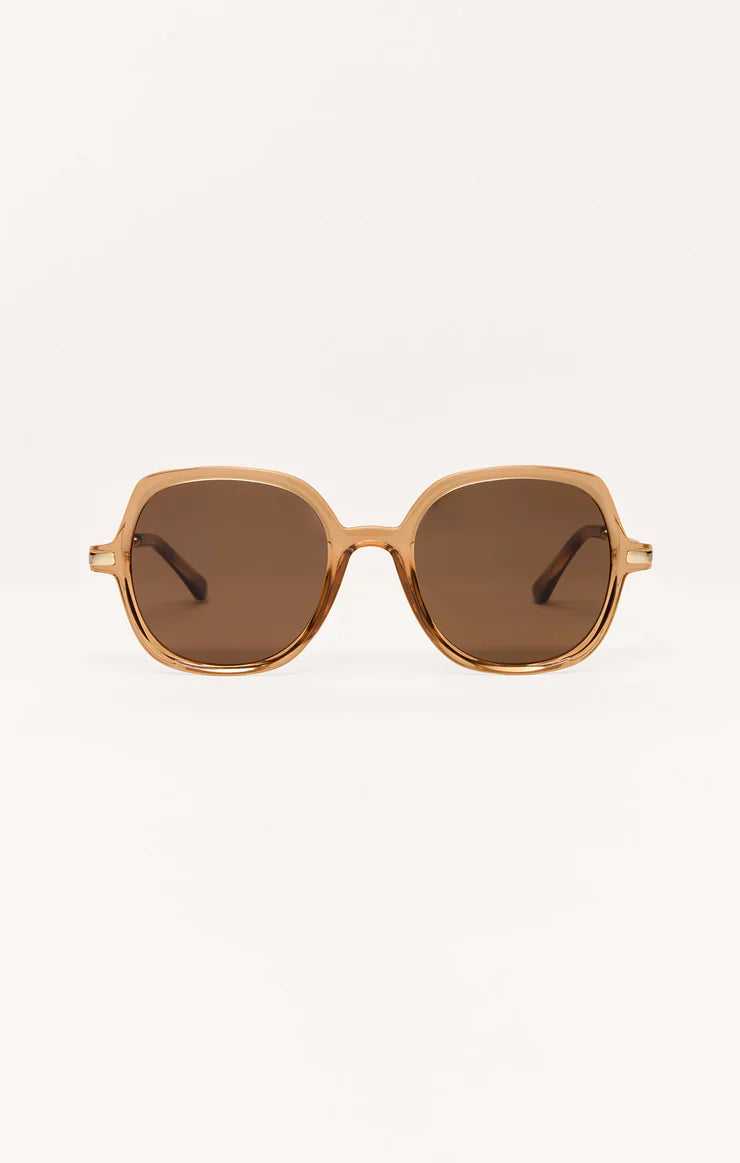 Z SUPPLY - ECLIPSE POLARIZED SUNGLASSES GINGER BROWN