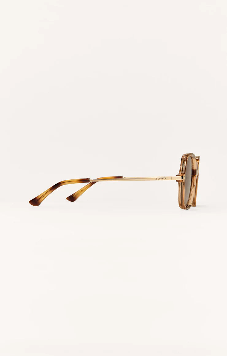 Z SUPPLY - ECLIPSE POLARIZED SUNGLASSES GINGER BROWN