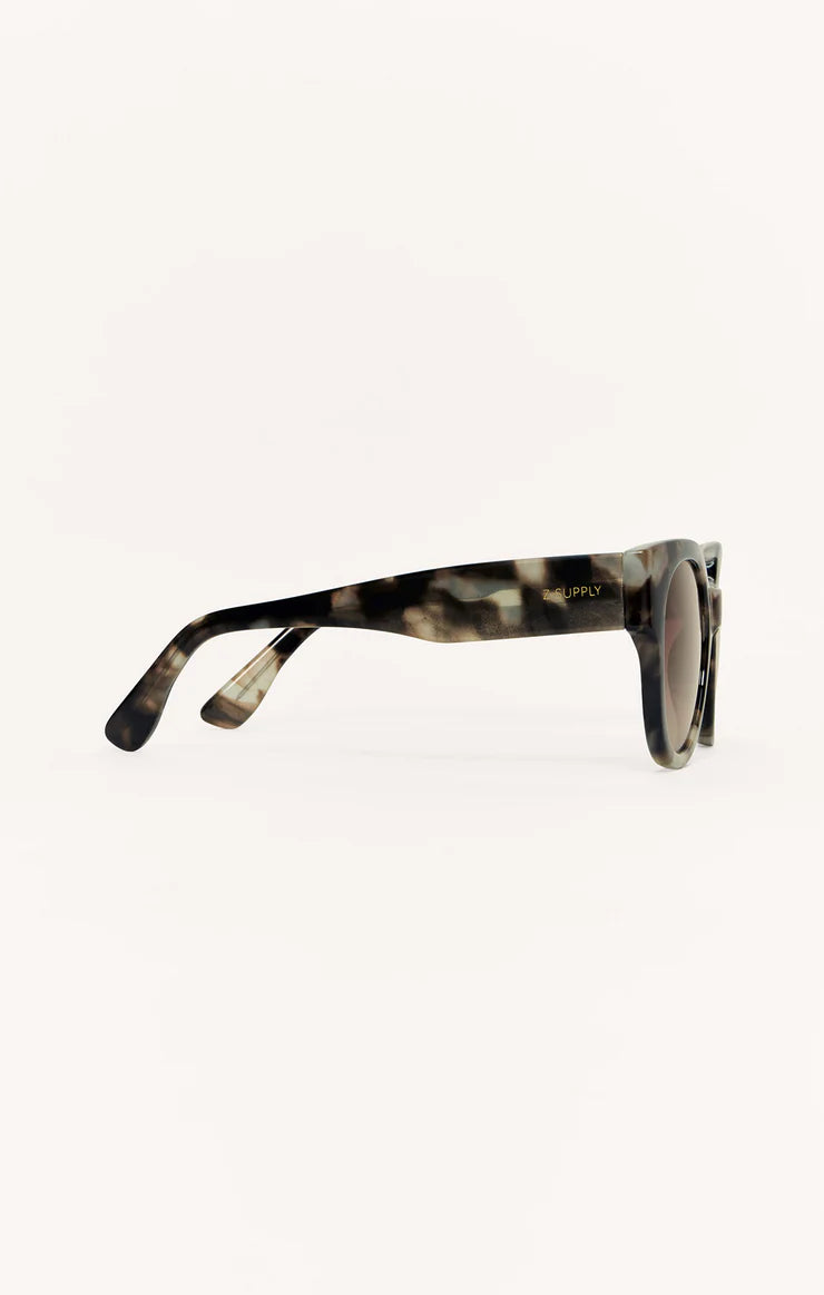 Z SUPPLY - LUNCH DATE POLARIZED SUNGLASSES MARBLED TORT