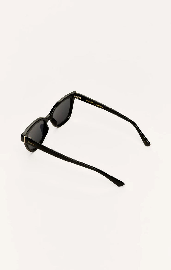 Z SUPPLY - HIGH TIDE POLARIZED SUNGLASSES POLISHED BLACK GREY