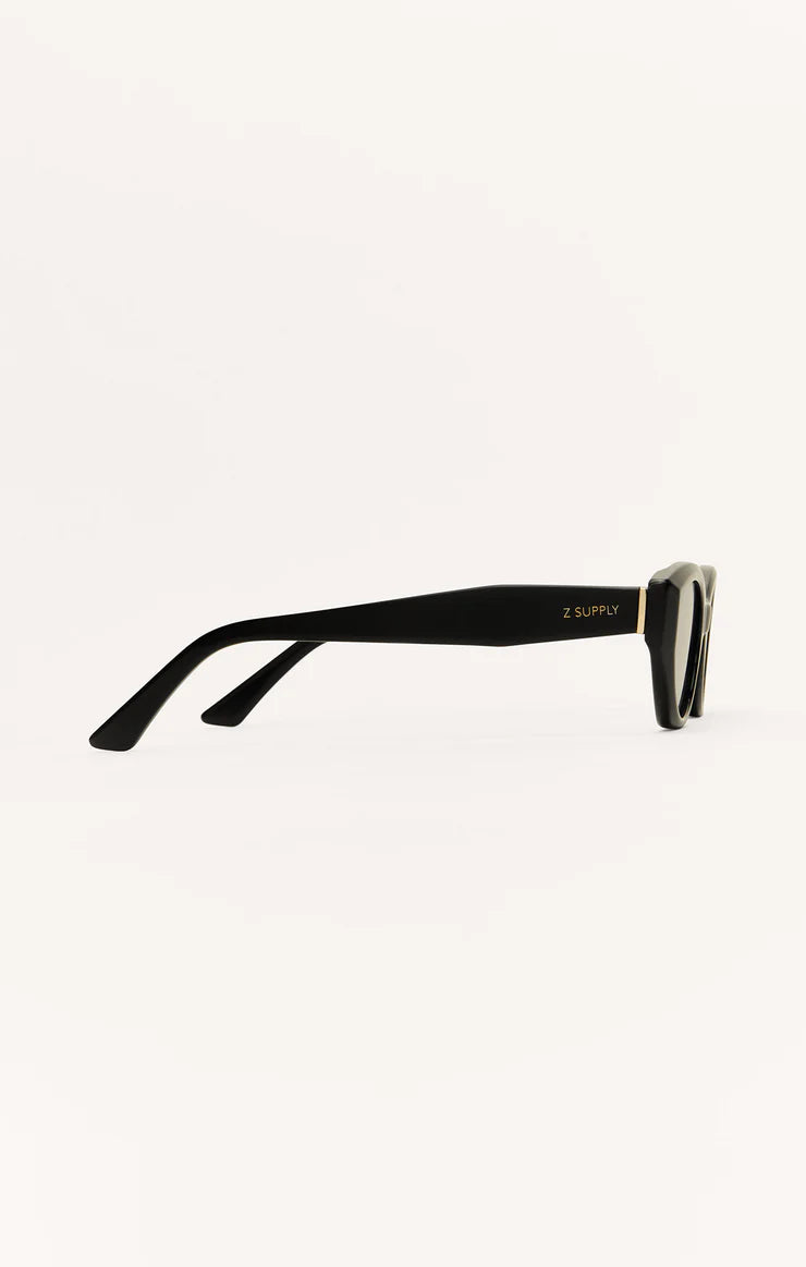Z SUPPLY -  HEATWAVE POLARIZED SUNGLASSES POLISH BLACK GREY