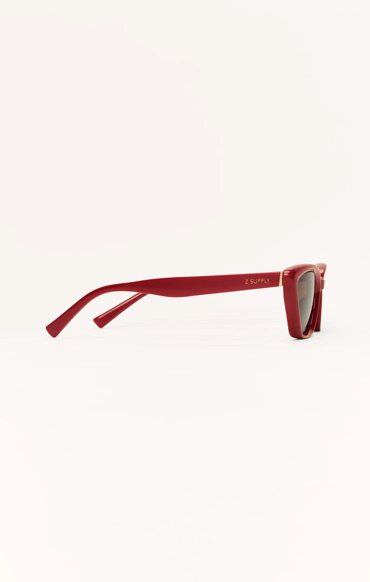Z SUPPLY - STAYCATION POLARIZED SUNGLASSES MERLOT BROWN