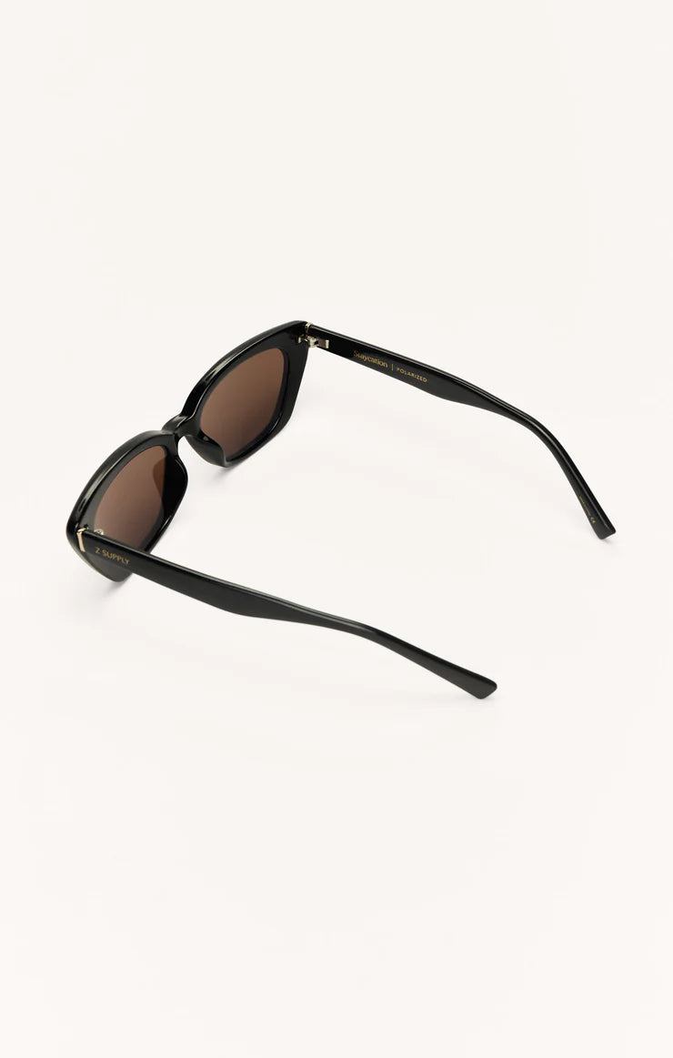 Z SUPPLY - STAYCATION POLARIZED SUNGLASSES BLACK BROWN