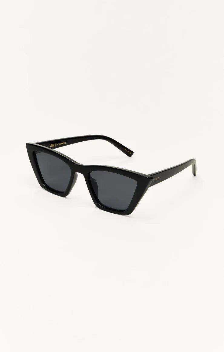 Z SUPPLY - VILLA POLARIZED SUNGLASSES POLISHES BLACK GREY