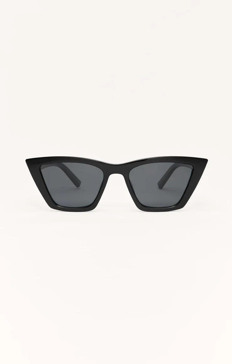 Z SUPPLY - VILLA POLARIZED SUNGLASSES POLISHES BLACK GREY