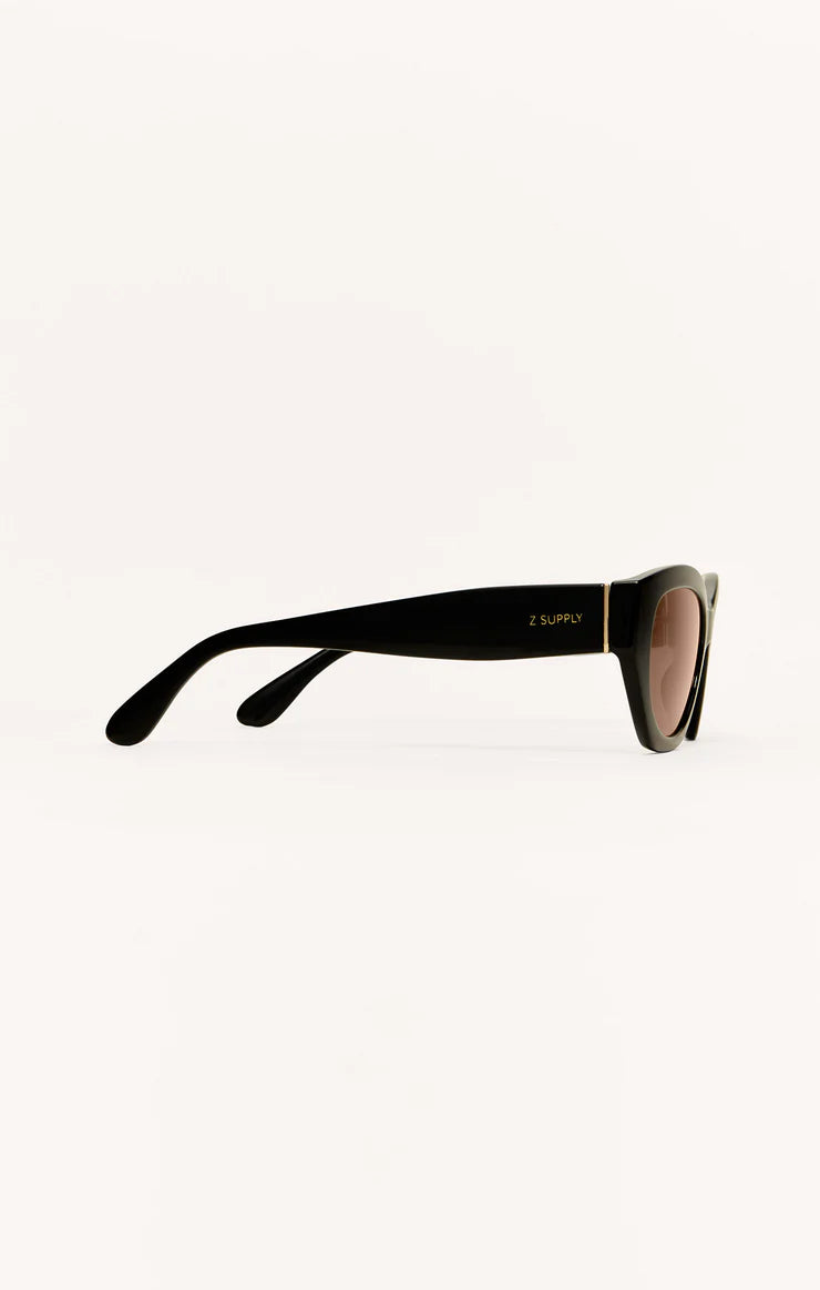 Z SUPPLY - MIRAGE SUNGLASSES POLISHED BLACK BROWN