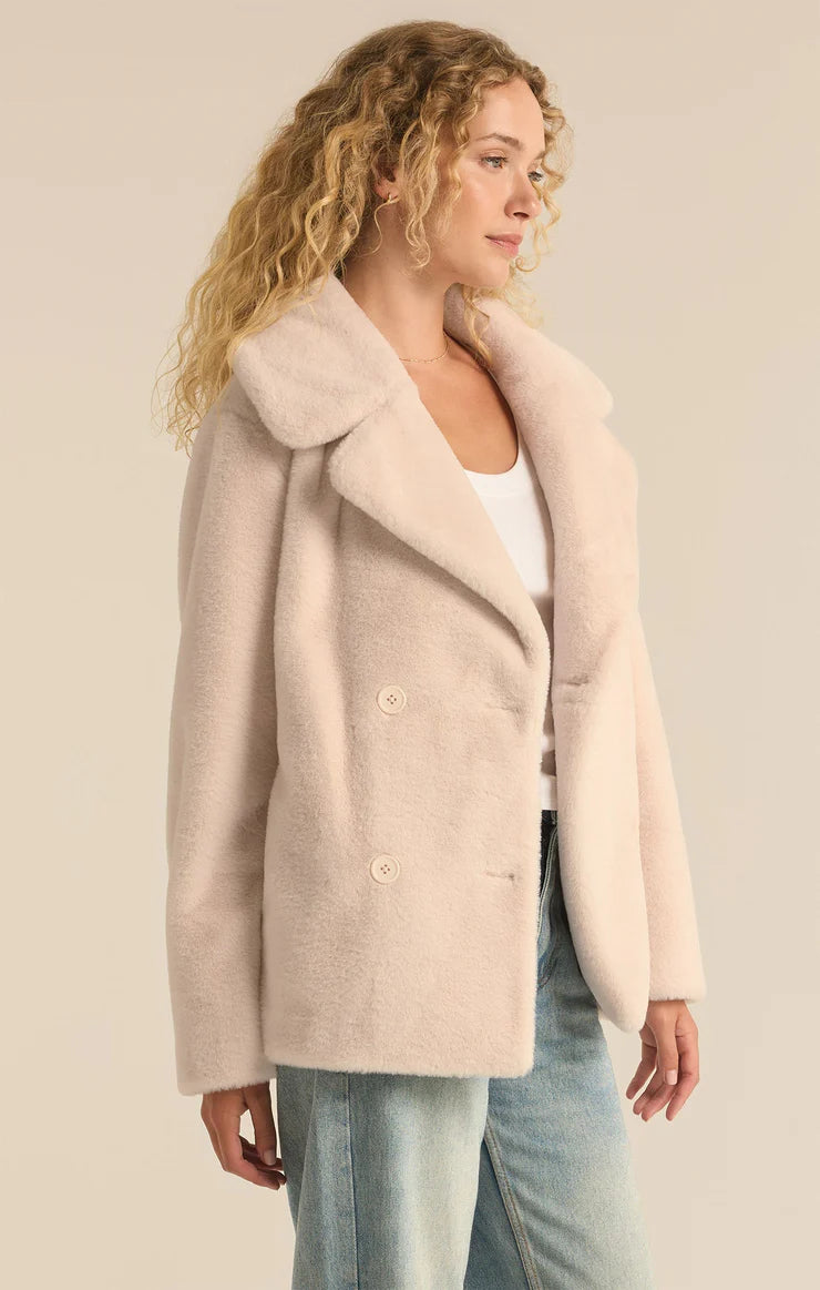 Z SUPPLY - GEM DOUBLE BREASTED COAT WINTER WHITE