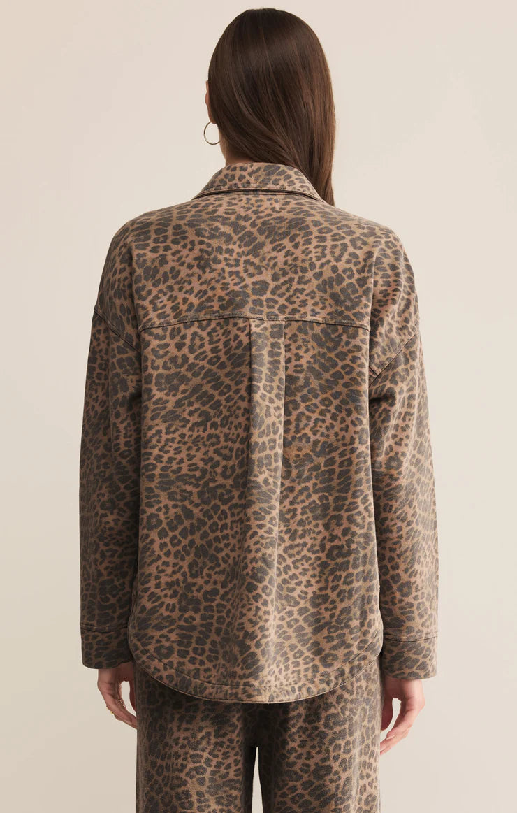 Z SUPPLY - ALL DAY LEOPARD JACKET DESERT TAN