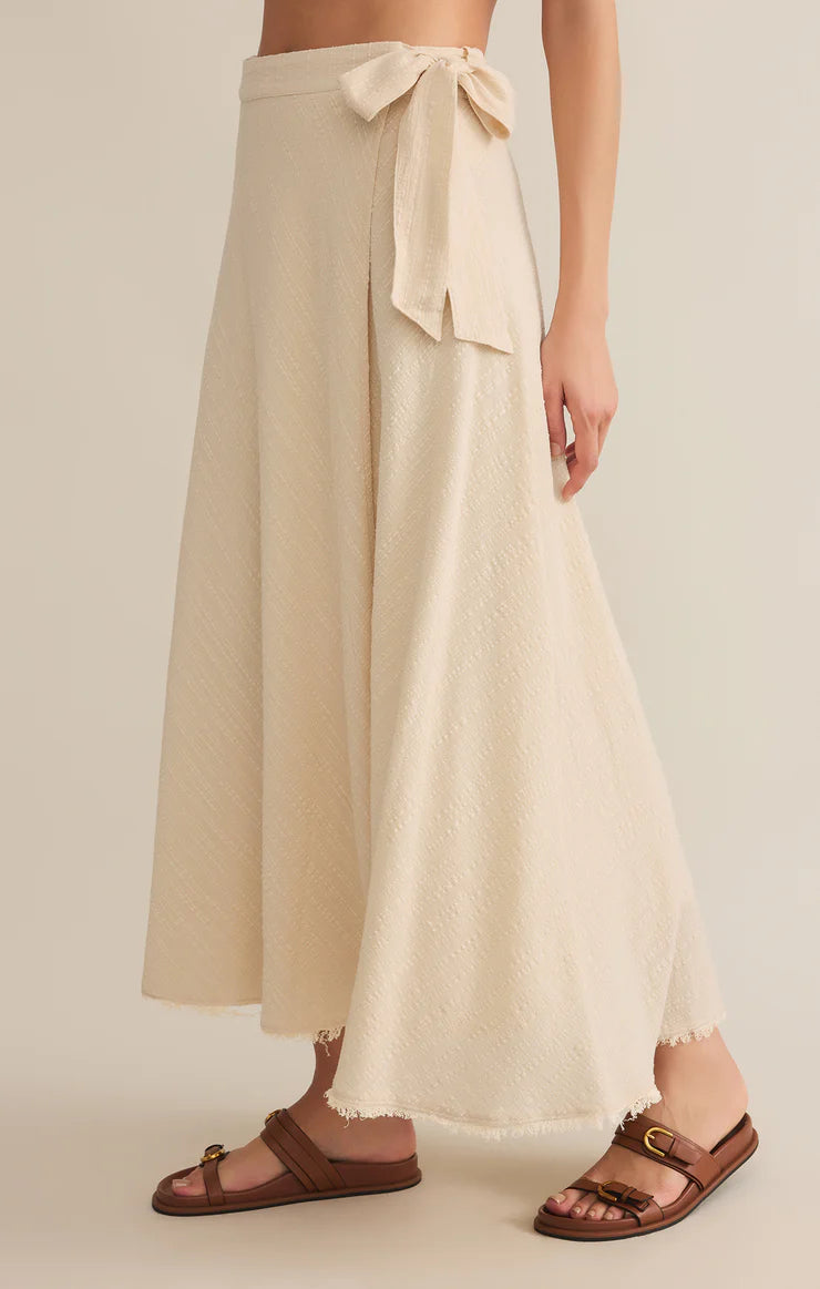 Z SUPPLY - SALERNO WRAP MIDI SKIRT SANDSHELL