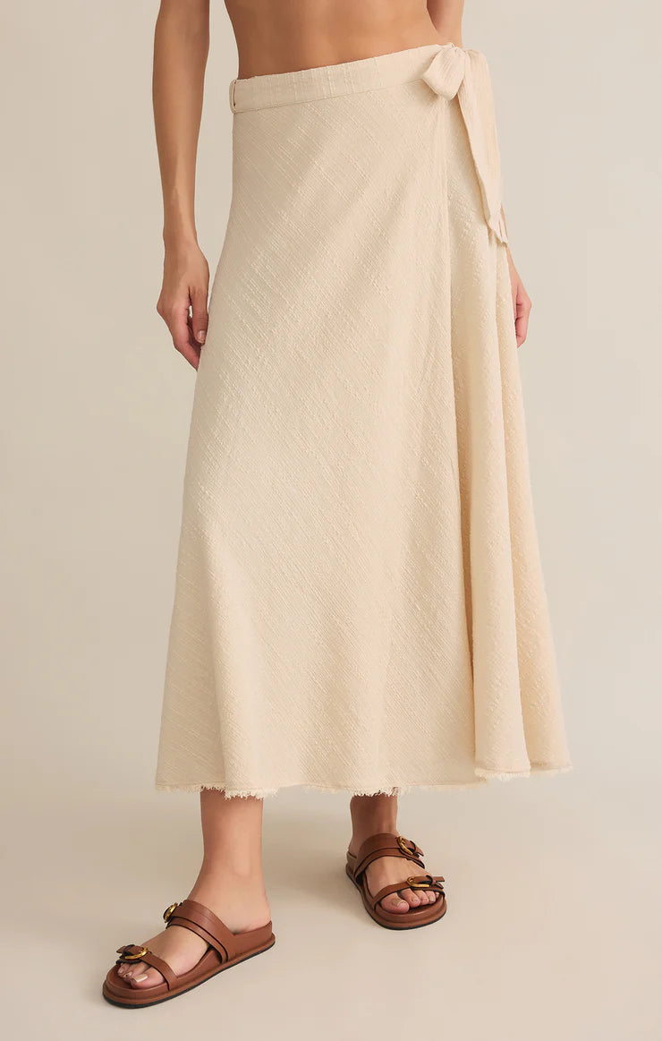 Z SUPPLY - SALERNO WRAP MIDI SKIRT SANDSHELL