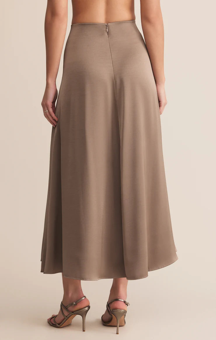 Z SUPPLY - NORTHPOINTE SATIN MIDI SKIRT MOONLIGHT