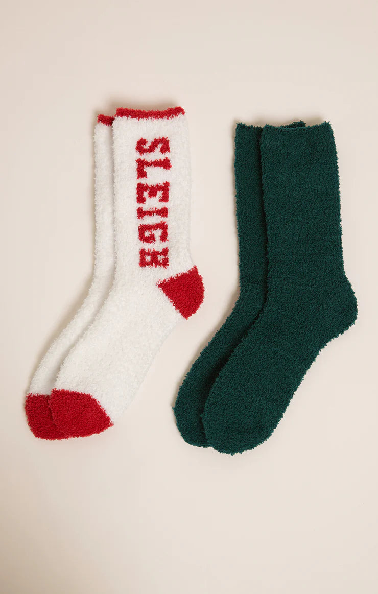 Z SUPPLY - 2-PACK SLEIGH SOCKS NOBLE FIR