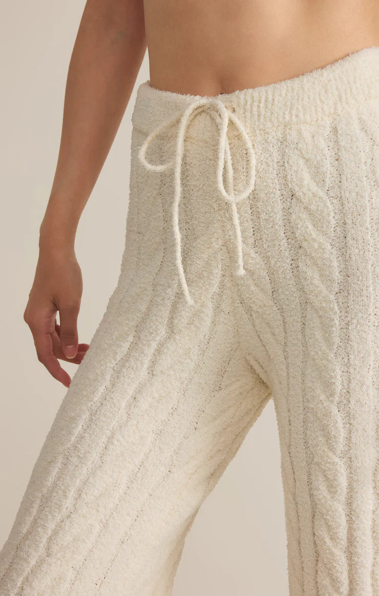 Z SUPPLY - PAIGE CABLE KNIT PANT SEA SALT