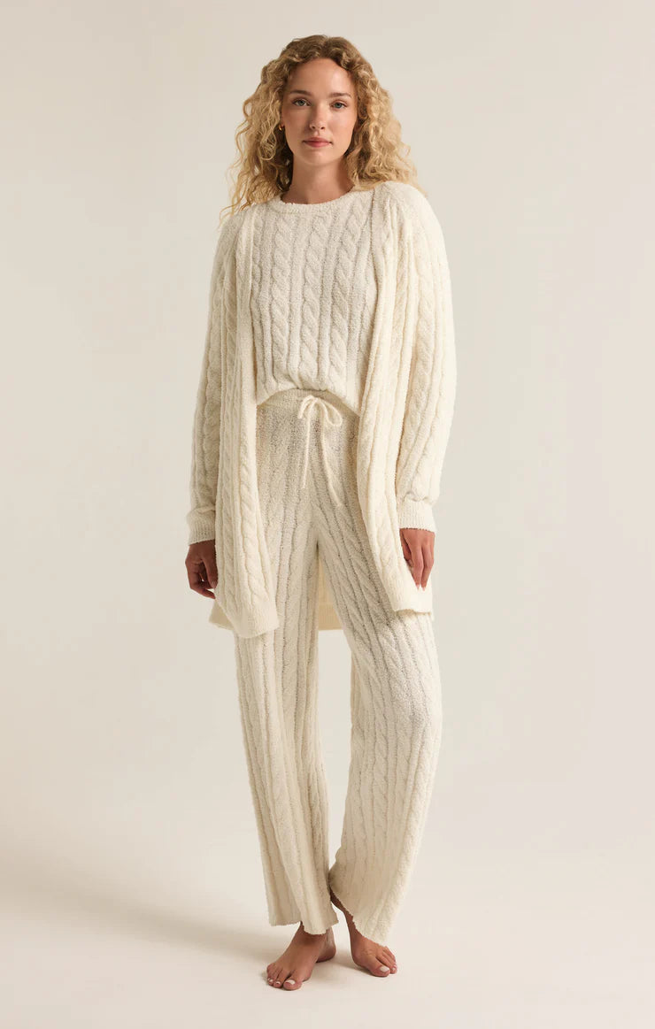 Z SUPPLY - PAIGE CABLE KNIT PANT SEA SALT