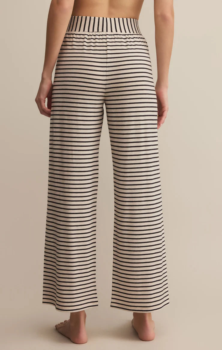 Z SUPPLY - LUXE STRIPE PANT CRYSTAL
